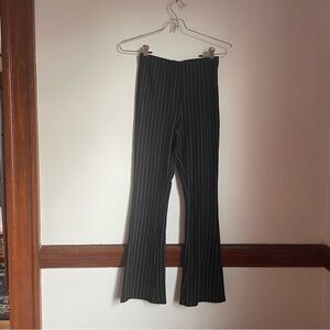 Y2K Black Flared Pinstripe Pants XS